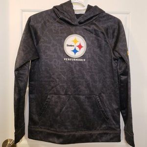 Under Armour Black Camo Pittsburgh Steelers Performance Hoodie-Size: Youth Large
